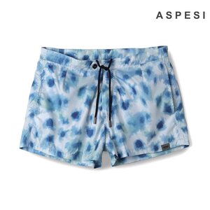 ◆【ASPESI(アスペジ)/ナイロンタフタペイント風プリントショートスイムショーツ(SHORT BOARDSHORT)[asp2450491-M]