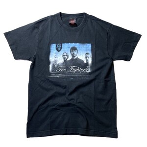 フジロック限定! 00s Foo Fighters フーファイターズ 2005年 フォトプリント バンド 半袖 Tシャツ ブラック 黒 Mサイズ メンズ 古着 希少