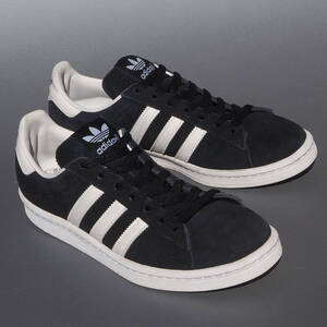 美品!! 16年製 US 8 / 26cm adidas キャンパス80s 黒 BLACK スエード CAMPUS 80s 天然皮革