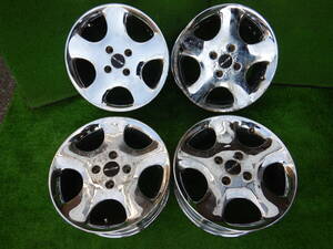 ★ELITE メッキ★16×7JJ OFF:+426 PCD114.3-4H ハブ径；71mm 傷、汚れ、錆、ミッキがれ等あり 4本 MADE IN U.S.A