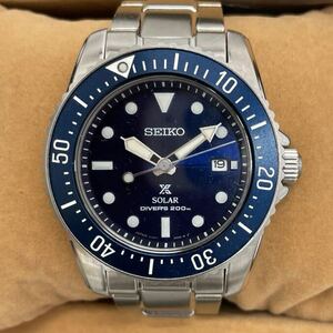 【 SEIKO セイコー ダイバーズウォッチ SBDN-079 V147-0CS0 ソーラー 200M 稼働品 箱,説明書付 】