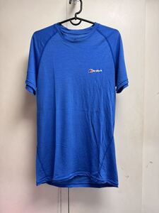 送料格安スピード発送！良品★バーグハウスメリノウールＴシャツ★Ｌサイズハイキングキャンプ登山トレランマラソン