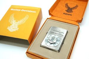 1円〜 zippo ハーレーダビッドソン Harley Davidson オイルライター ボルトオン ディスクメタル2 着火未確認 銀 シルバー ジッポー 0720k