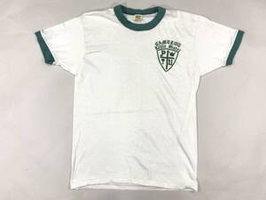 古着 16123 M 半袖 Tシャツ USA コットン ビンテージ オリジナル vintage 60 70 80 90 リンガー トリム カレッジ 