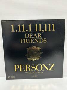 ◎W329◎LD レーザーディスク パーソンズ PERSONZ 1.11.1 11.111 ディアフレンズ DEAR FRIENDS VOL.2 1989年 TELN-30003