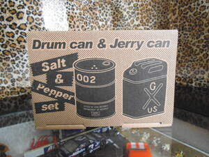 Drum can & Jerry can Salt & Pepper set 調味料入れ アメリカ雑貨 usネイビー usa アメリカ アメ車 ハーレーダビッドソン ローライダー