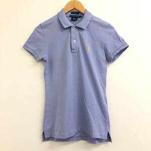 □RALPH LAUREN 半袖ポロシャツ S 薄紫 ラルフローレン レディース ロゴ刺 THE SKINNY POLO 綿100％ 複数落札同梱OK B240619-3●