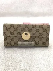 GUCCI 長財布_GGキャンバス キャンバス キャメル 総柄 レディース