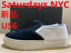 新品 Saturdays NYC レザースニーカー スエード キャンバス