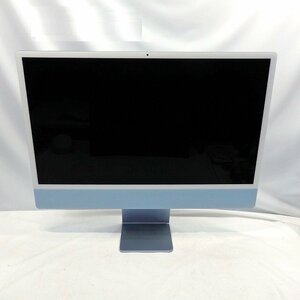 1円～ Apple iMac 24インチ M1 2021 4.5K MJV93J/A Apple M1/8GB/SSD256GB/Mac OS Big Sur/ブルー【同梱不可】