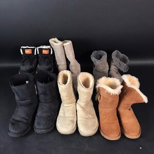 ER0725-19-3 ムートン ブーツ まとめ UGG VANS moz BALLY レディース アグ 防寒 キズスレ有 120サイズ