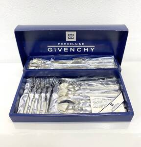 ※ GIVENCHY ジバンシー デザートカトラリーセット 16P GF-30 18-8オールステンレスミラー 未使用保管品 【B9552】