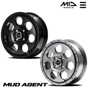 送料無料 マルカ サービス ROAD MAX MUD AGENT 6.5J-16 +38 6H-139.7 (16インチ) 6H139.7 6.5J+38【4本セット 新品】