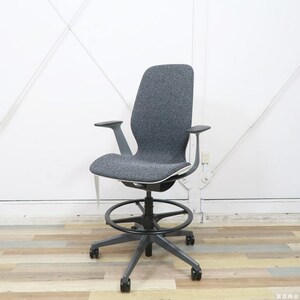 【未使用・展示品】　steelcase　シルク　固定肘　ハイシート　グレー　オフィスチェア