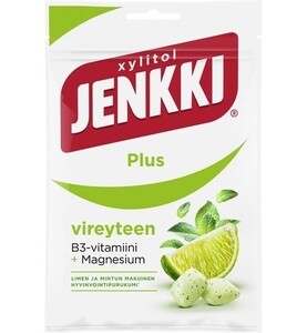 Cloetta Jenkki クロエッタ イェンキ ライムミント味 キシリトール ガム 2袋×44g フィンランドのお菓子です