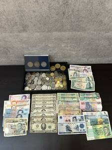 #3075A【現状保管品】海外通貨 コイン 紙幣 まとめ売り 台湾 香港 アメリカ シンガポール ドル アンティーク レトロ コレクション