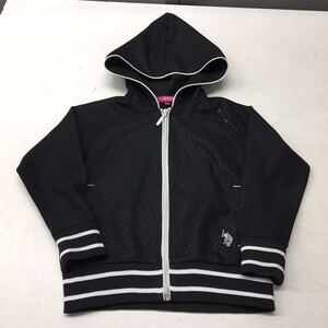 送料無料★U.S. POLO ASSN. ポロ ラルフローレン★女の子 キッズ 130★ジャージ ジップパーカー★ドット柄#30514sjj9