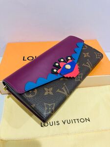 LOUIS VUITTON 極上美品 モノグラム トーテム 限定 長財布 ルイ・ヴィトン ポルトフォイユ・サラ 保存袋付属