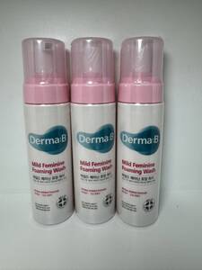 Derma:BダーマB マイルドフェミニンフォーミングウォッシュ200ml３本セット新品Ｙゾーン デリケート低刺激クレンジング弱酸性