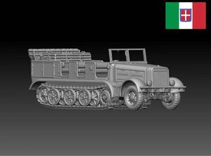 1/72 レジンキット　未塗装　WW2　イタリア軍　ブレダ61型　ハーフトラック　250120