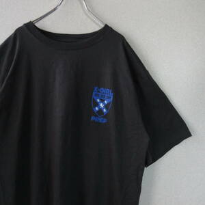 ○良品 X-girl エックスガール SNOOTY PREP コラボ◆Tシャツ カットソー 両面プリント ゆったり◆レディース 黒系 XLサイズ