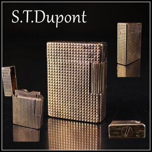 【吉】ZC672 デュポン 【S.T.Dupont】 ガスライター 高4.8㎝ ゴールド／発火確認済み美品！