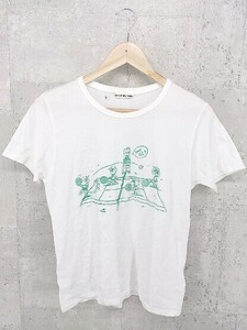 ◇ beautiful people ビューティフルピープル キッズ 子供服 半袖 プリント Tシャツ カットソー 170 ホワイト *