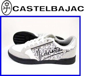 新作★26cm★\16500〓CASTELBAJACカステルバジャック〓ロゴプリントスニーカーwhite