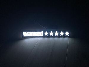 「wanted ★★★★★」グラセフ ELプレート ネオンサイン LED 光り物 JDM USDM ヘラフラ スタンス 旧車 ステッカー アメリカ 車