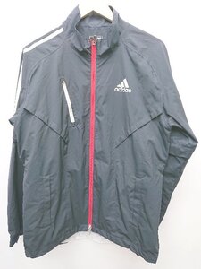 ◇ adidas アディダス GOLF ゴルフ サイドライン ジップアップ 長袖 ジャケット サイズ0/XG ネイビー メンズ P