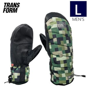 ○22-23 TRANS FORM THE UMP MITTEN カラー:DIGITL CAMO Lサイズ トランスフォーム スキー スノーボード グローブ