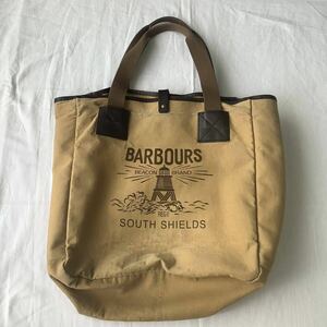 【定価約4万】 BARBOUR バブアー キャンバス レザー トートバッグ ヴィンテージ 訳あり 現状品 80s 90s 古着 