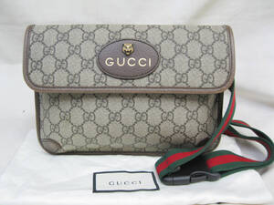 ★本物★グッチ GUCCI ウエストポーチ 4ネオ ヴィンテージ GGスプリーム ★中古★