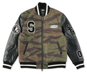 希少サイズ 即発送 ≪即決 送料無料 ≫ 22AW WIND AND SEA HYSTERIC GLAMOUR VERSITY JACKET CAMO XS ヒス ウィンダンシー スタジャン カモ