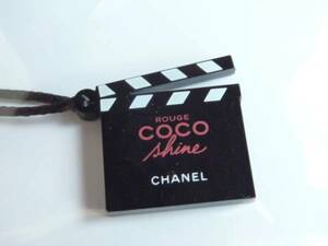 日本未発売 シャネル CHANEL ROUGE COCO shine カチンコ cinema ストラップ 新品 黒 ロゴ キーホルダー アクセサリー チャーム ノベルティ