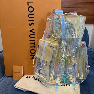 Ω 展示品級!超美品!【LOUIS VUITTON ルイヴィトン モノグラムプリズム クリストファーＧＭ リュック 付属品付き M44766】NA1138