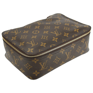 ルイヴィトン LOUIS VUITTON キューブ ドゥ ランジュモン MM ポーチ M43689 モノグラムキャンバス ブラウン トラベル マルチポーチ 中古