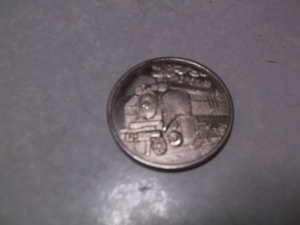 ]　D51型　栄光の蒸気機関車 1872-1975　【　メダル　コイン　直径3cm　】