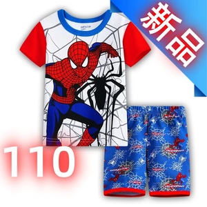 スパイダーマン パジャマ 子供服 キッズ ルームウェア 半袖 春夏 ホワイト 110cm