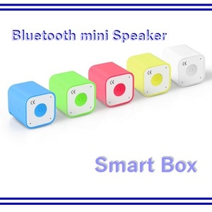 【K0047】※訳あり※ Bluetooth ミニスピーカー ブラック - Smart Box - ストラップ付