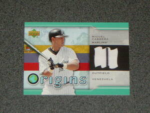 Miguel Cabrera (ミゲル・カブレラ) 2004 Upper Deck Jersey card (ジャージーカード) ② MLB