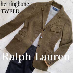 Ralph Lauren 美品　正規品　2WAY L位　ツイード・ヘリンボーン　テーラード　オンオフ兼用