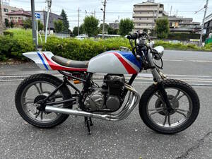 CB400F 輸入車　トラッカーカスタム　メルバキャスト付き