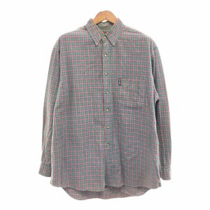 SALE/// Abercrombie & Fitch アバクロンビーアンドフィッチ ボタンダウン 長袖シャツ チェック マルチカラー (メンズ M) P7207