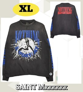 希少品 SAINT Mxxxxxx セントマイケル ヴィンテージ ボディー 長袖 トッ プス Tシャツ KK_LS TEE/NOTHING IMP