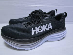 未使用!即決!HOKA ONE ONE ホカ オネオネ M BONDI 8 WIDE ボンダイ 8 ワイド メンズ 厚底 ランニングシューズ スニーカー 黒×白 27.5cm