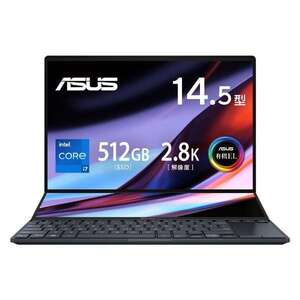 ASUS Zenbook Pro 14 Duo UX8402ZA (14.5タッチ/2.8K OLED/Core i7-12700H/16GB/SSD512GB/ASUS Pen) テックブラック UX8402ZA-M3033W