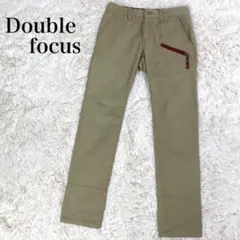 ◯Doublefocus チノパン ベージュ ファスナー飾り