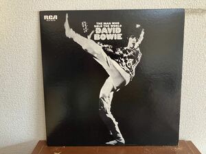 デビッド・ボウイ ー 世界を売った男 LP レコード David Bowie The MAN Who Sold THE WORLD ポスター付き 見本 SAMPLE