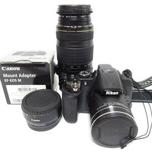 ニコン COOLPIX P600 デジタルカメラ Canon 70-300mm 1:4-5.6 レンズ 動作未確認 ジャンク品 80サイズ発送 KK-2754070-279-mrrz